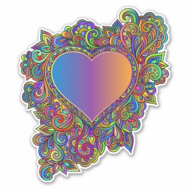 Adesivo Decal do Abstrato Floral Ornamental (Frente)