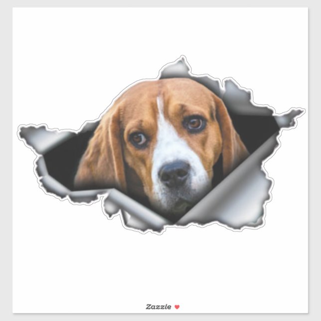 Adesivo Decal do carro de beagle, imã de Beagle, autocolan (Folha)