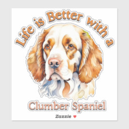 Adesivo Decal do carro do Clumber Spaniel Lover Sticker