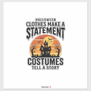 Adesivo Declaração de Fantasia de Halloween Camisa Vintage