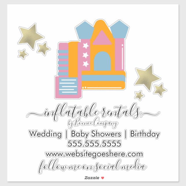 Adesivo Declaração Inflável de Carro do Slide House de Sal (Folha)