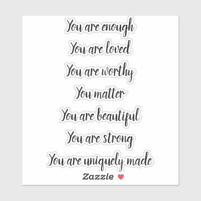 Adesivo Declarações de afirmação (Folha)