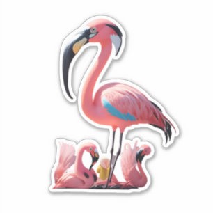 Adesivo Decoração Flamingo Flair com Na moda