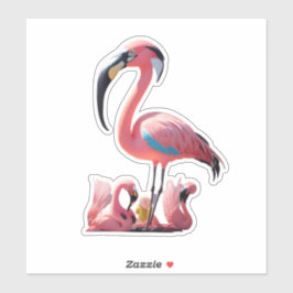Adesivo Decoração Flamingo Flair com Na moda