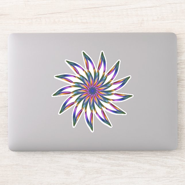 Adesivo Decoração Floral de Mandala (Computador)