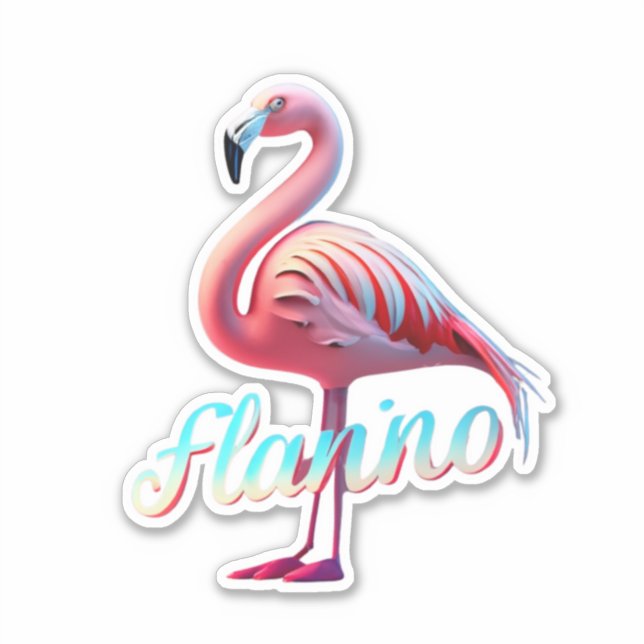 Adesivo Decorar com Flamingo Stickers (Frente)
