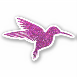 Adesivo Decretos da Glitter do Hummingbird Roxo
