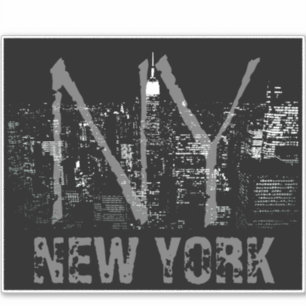 Adesivo Decretos Personalizados NYC do New York Art Sticke