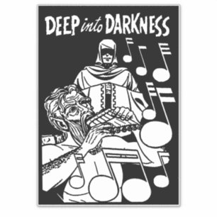 Adesivo Deep In Darkness Vintage História em quadrinhos Gr