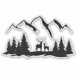 Adesivo Deer in the Wilderness Sticker.