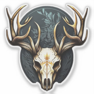 Adesivo Deer Skull Grandes Arrancadores Caçando Vinheta