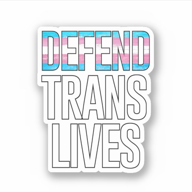 Adesivo Defenda Vidas Trans (Frente)