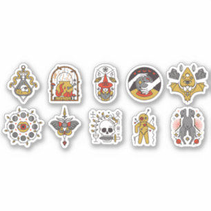 ADESIVO DEFINIÇÃO DE ELEMENTOS DE FERIADO DE CREPY