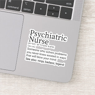 Adesivo Definição de Enfermeiro Psiquiátrico, Presente par