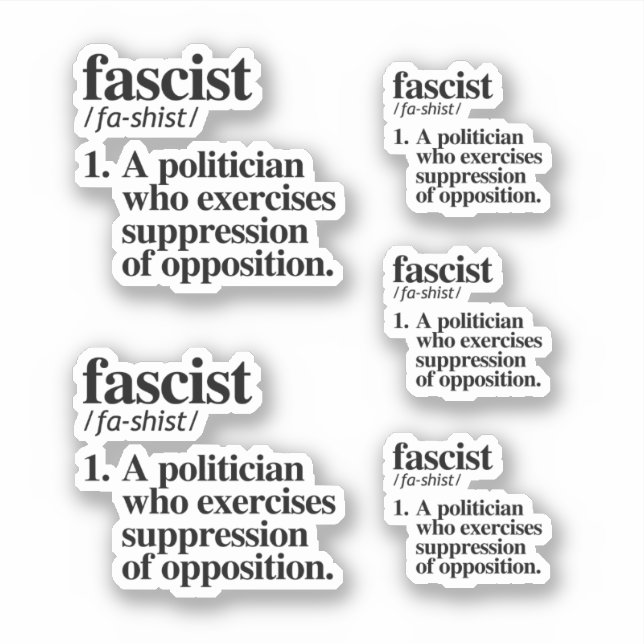 Adesivo Definição fascista (Frente)