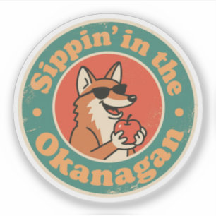 Adesivo Degustação Vintage Okanagan