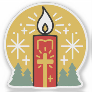 Adesivo Deixe a Fé ser sua arte mais brilhante na vela