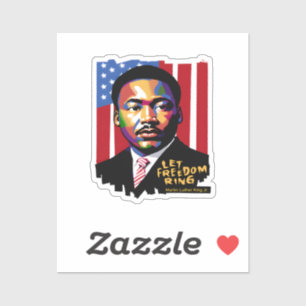 Adesivo Deixe a liberdade tocar, citação MLK, história neg