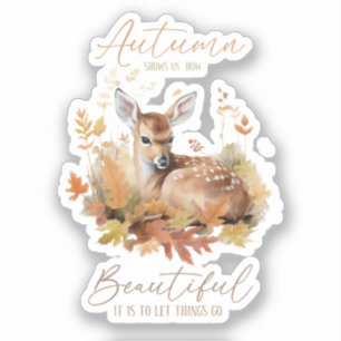Adesivo Deixe as coisas irem no outono