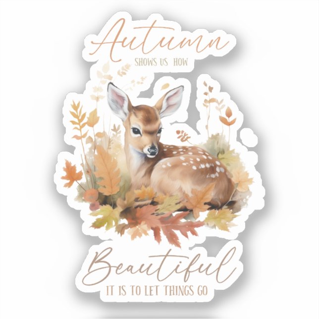 Adesivo Deixe as coisas irem no outono (Frente)