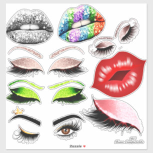 Adesivo Deixe-Me Beijar Seus Olhos E Lábios Scrapbooking