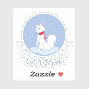 Adesivo Deixe-O Neve! (Raposa Árctica)