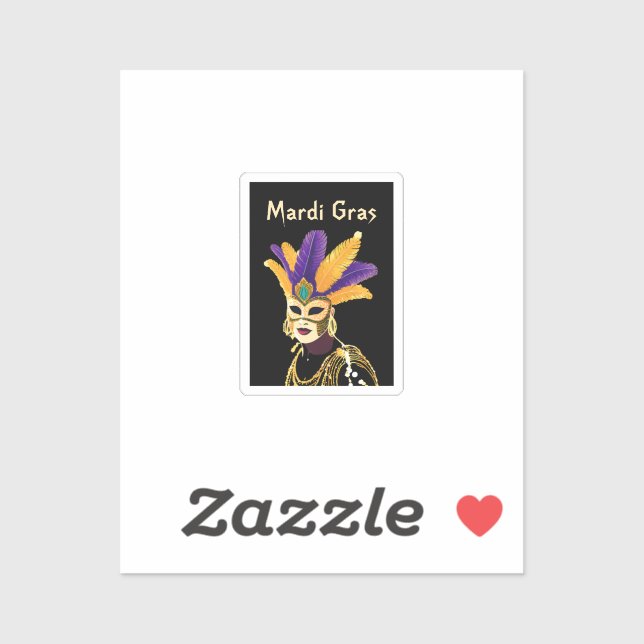 Adesivo "Deixe os bons tempos rolar: Celebração do Mardi G (Folha)