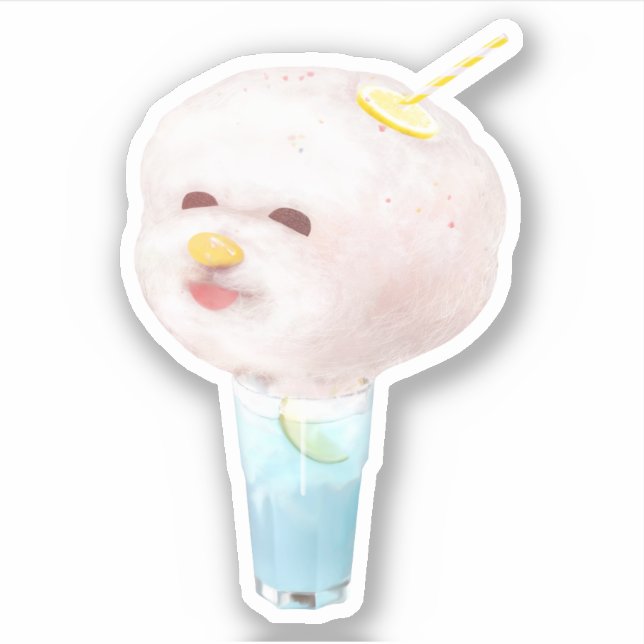 Adesivo Delícia de algodão doce (Frente)