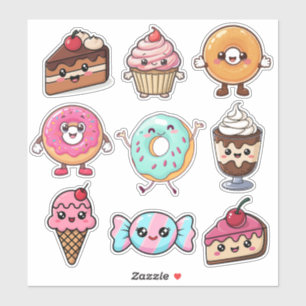 Adesivo Deliciosos Doces Kawaii