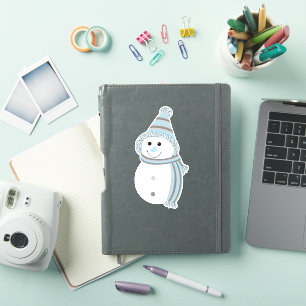Adesivo Demiboy Pride Snowman Snowman Flag Blue Cinza