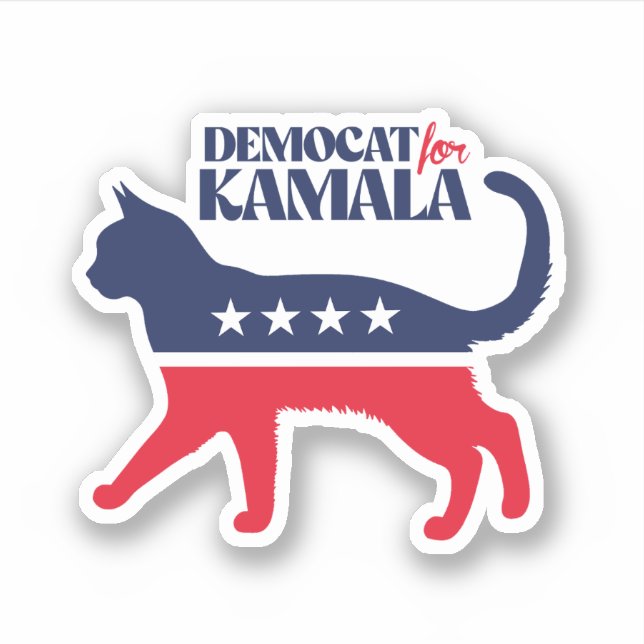 Adesivo Democat para Kamala (Frente)