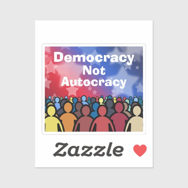 Adesivo Democracia Não Autocracia (Folha)