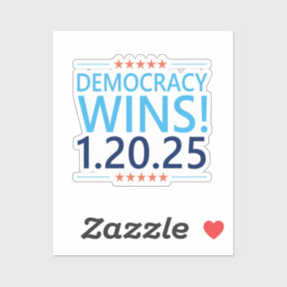 Adesivo Democracia Vence Kamala Harris 1.20.25
