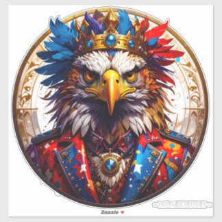 Adesivo Democracy Is King 002 Custom-Cut Vinyl Sticker