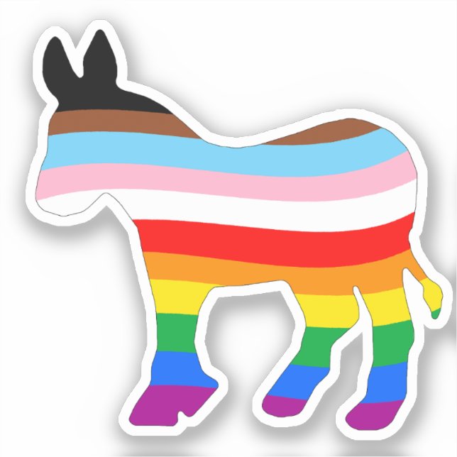 Adesivo Democrata LGBTQ (Frente)