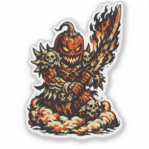 Adesivo Demon do Fogo do Chili no Halloween — Guerreiro So