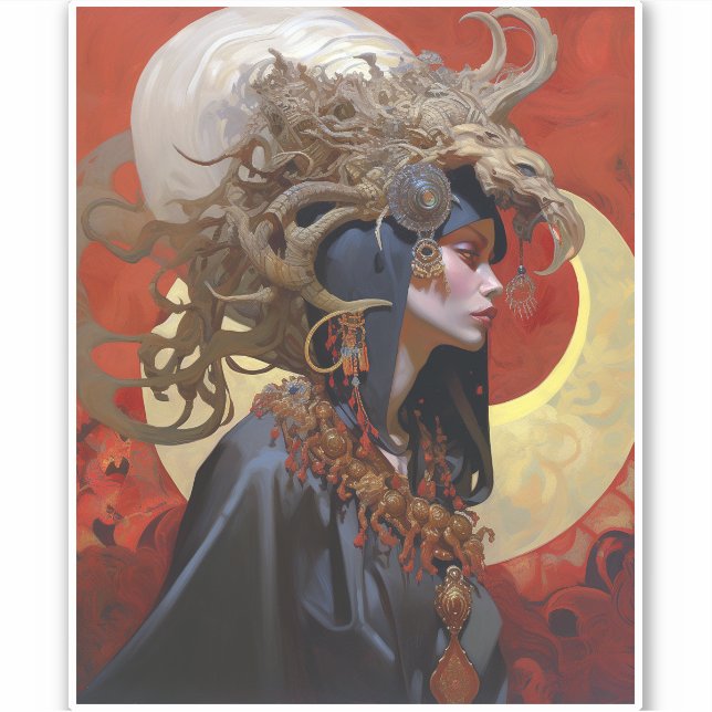 Adesivo Demon Queen Fantasy Art (Frente)