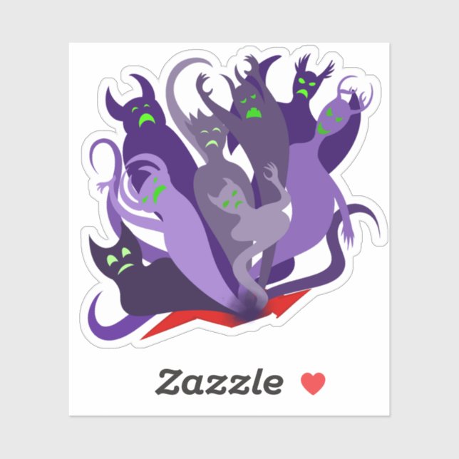 Adesivo Demons of the Abyss (Folha)