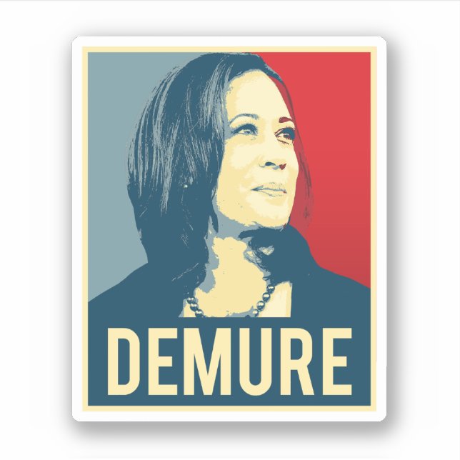 Adesivo Demure e Mindful Kamala Harris (Frente)