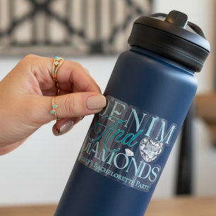 Adesivo Denim e Diamantes - Design de solteira Ocidental