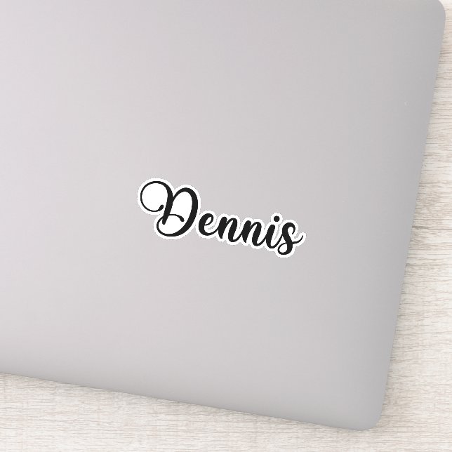 Adesivo Dennis Name - Caligrafia manuscrita (Detalhe)