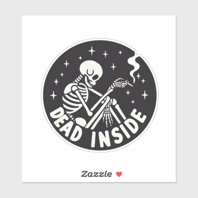 Adesivo Dentro de Morto de esqueleto (Folha)
