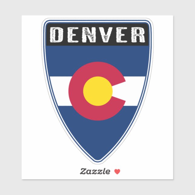 Adesivo Denver Colorado Shield (Folha)