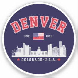 Adesivo Denver Colorado Urban Skyline City