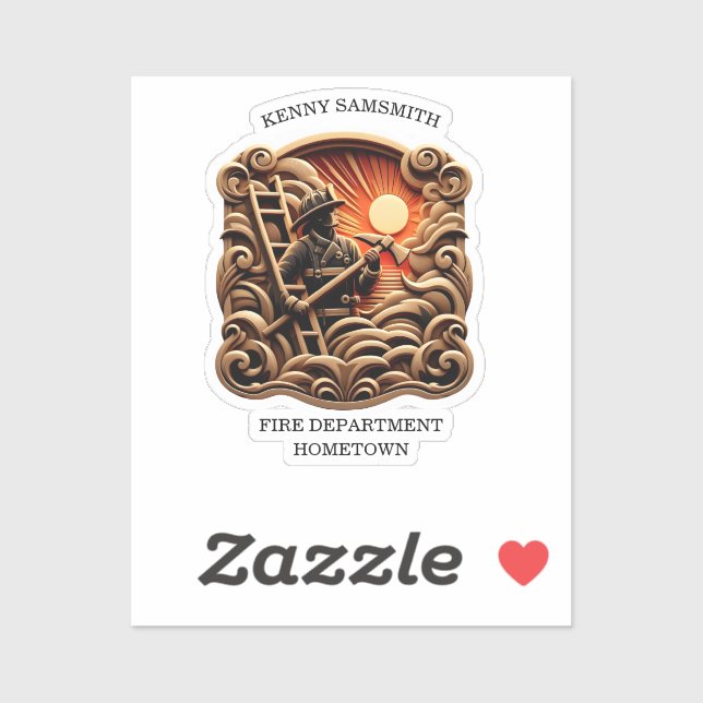 Adesivo Departamentos De Incêndio Crachá De Heróis Do Dia  (Folha)