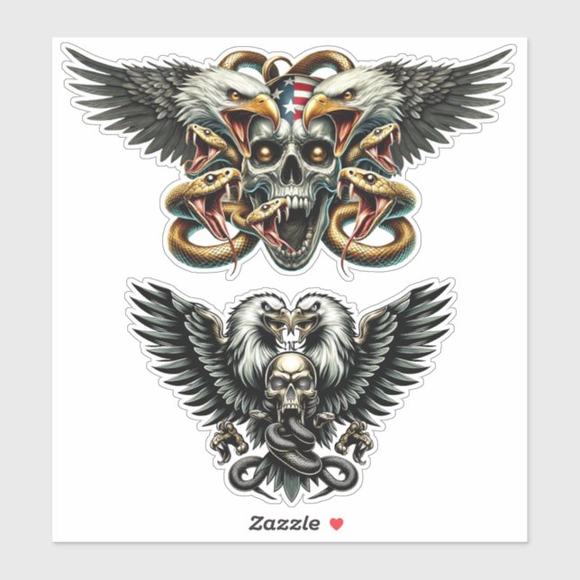 Adesivo Der Adler und Schlangen Gott der Finsternis  Dämon (Folha)