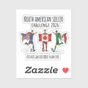 Adesivo Desafio de Futebol da América do Norte Unida 2026