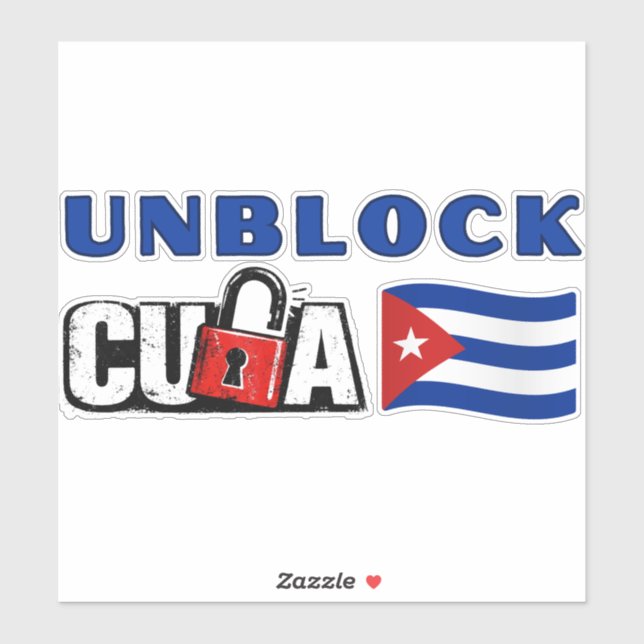 Adesivo Desbloquear Cuba (Folha)