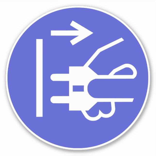 Adesivo Desconectar Rótulo do Plug-in Principal (Frente)