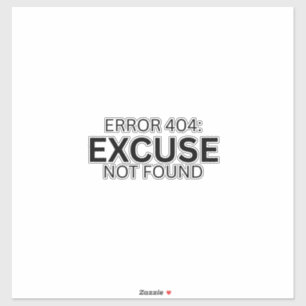 Adesivo Desculpa Erro 404 Não Encontrada Minimalista Máqui